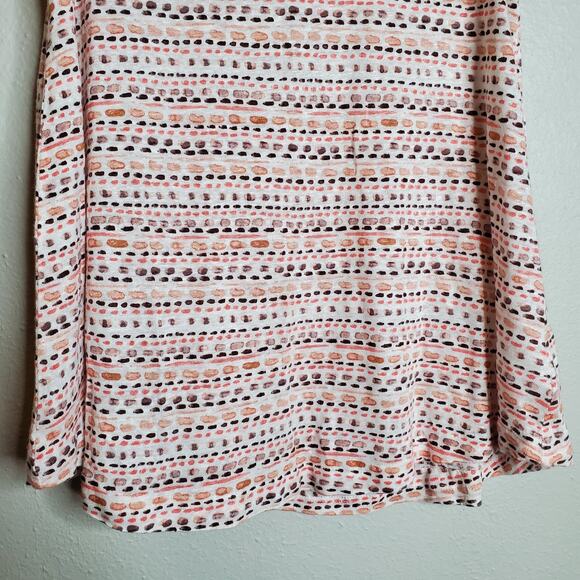 Artisan NY 100% Linen Patterned Tank Top Size S Earthy Neutral Sleeveless Boho - Picture 6 of 10